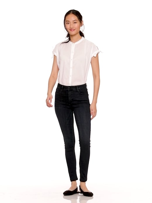 High-Waisted Rockstar Super Skinny Jeans For Women