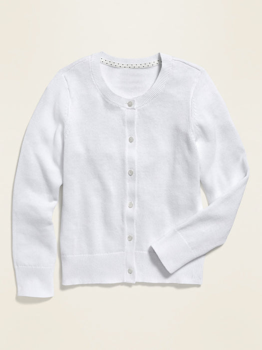 School Uniform Button-Front Cardigan for Girls