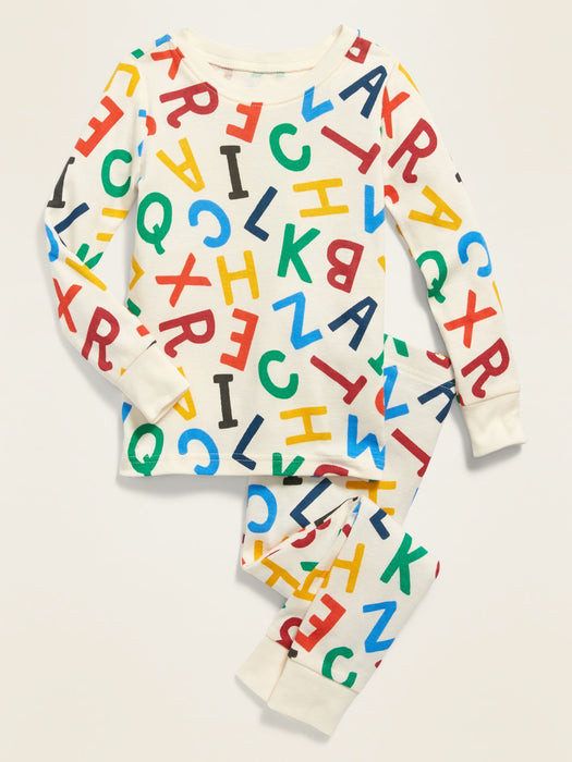 Unisex Alphabet Schlafanzug-Set für Kleinkinder & Babys