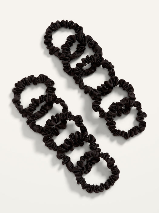 Satin Mini Hair Scruchies 10-Pack for Women