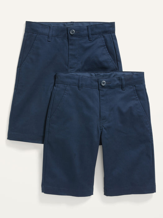 Straight Uniform Shorts 2-Pack for Boys (At Knee)