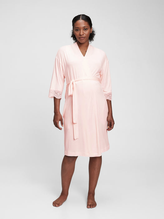 Maternity Softest Modal Lace-Trim Robe