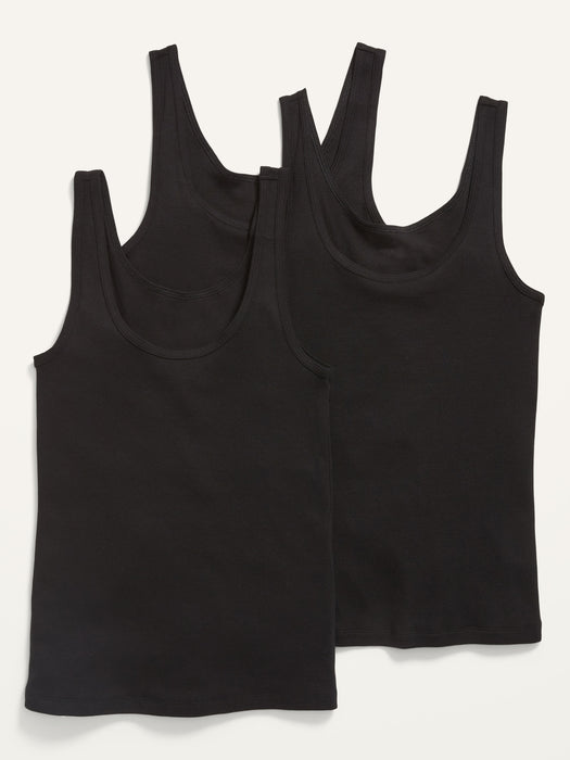 Slim-Fit Rib-Knit Tank Top 3-Pack for Women