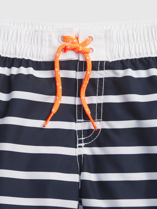 Toddler Recycled Breton Stripe Swim Trunks