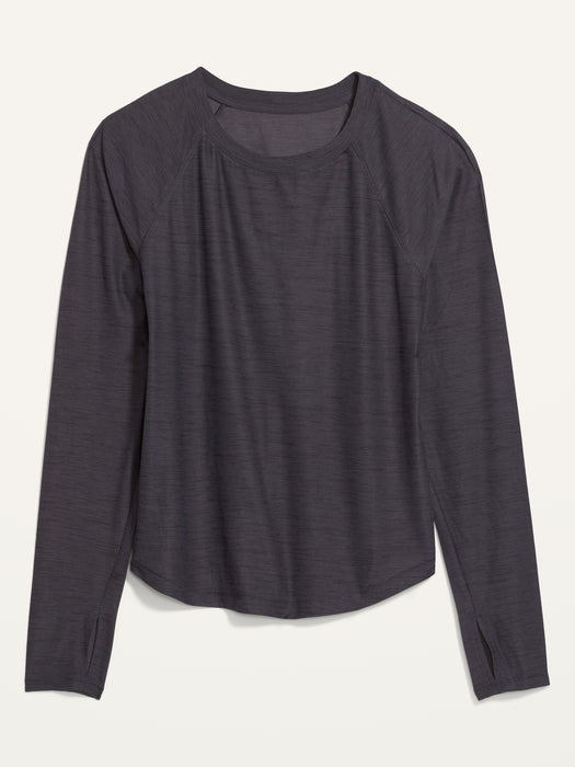 Long-Sleeve Breathe ON Slub-Knit T-Shirt for Women