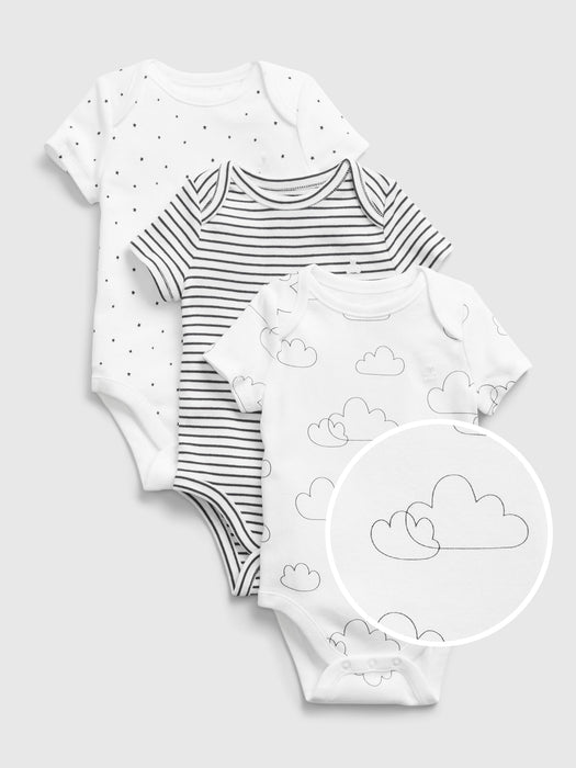 Baby 100% Organic Cotton First Favorites Bodysuit (3-Pack)