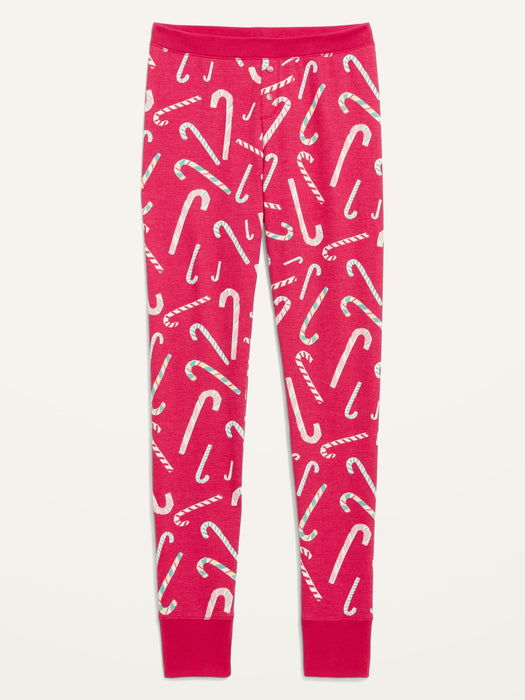 Matching Printed Thermal-Knit Pajama Leggings for Women
