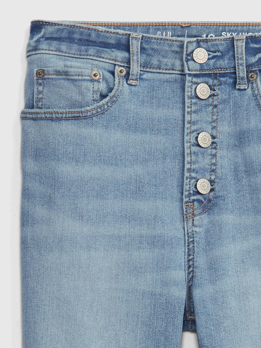 Teen Sky High Rise Skinny Ankle Jeans with Washwell