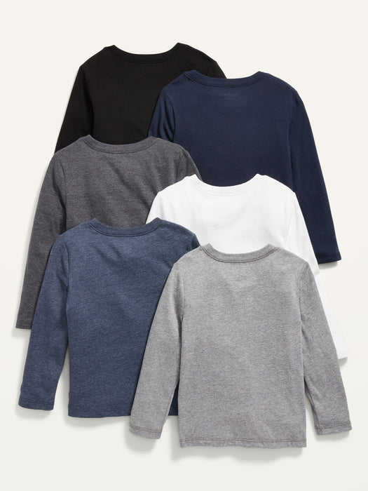 Unisex Long-Sleeve T-Shirt 6-Pack for Toddlers