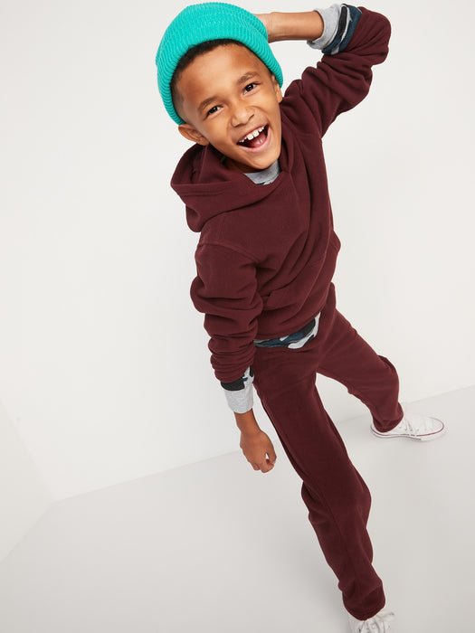 Cozy Micro Fleece Tapered Sweatpants For Boys