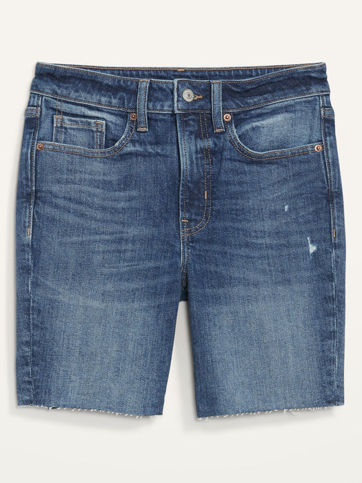 High-Waisted OG Straight Cut-Off Jean Shorts For Women -- 7-inch inseam