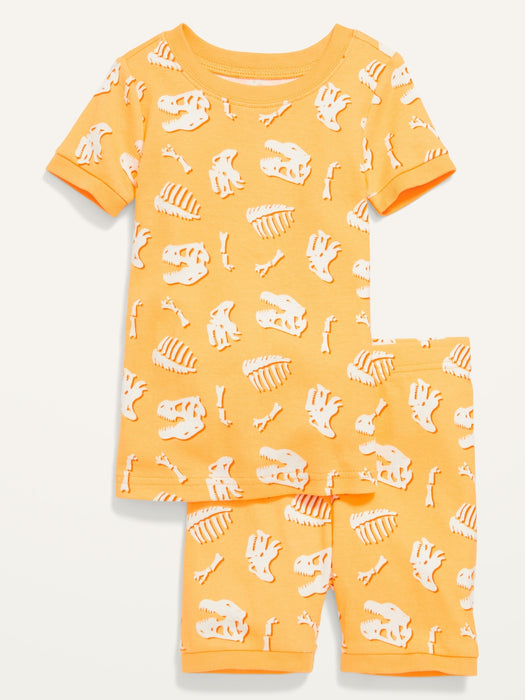 Unisex Printed Pajama Shorts Set for Toddler & Baby