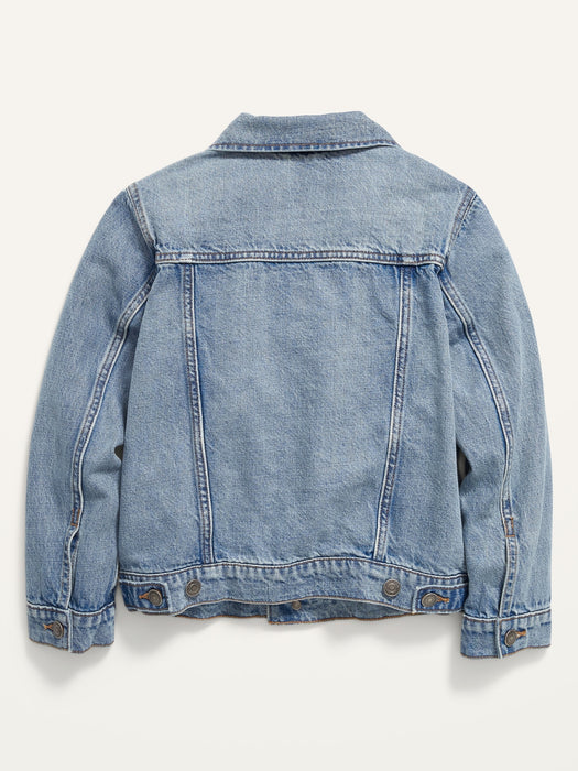 Gender-Neutral Cotton Non-Stretch Jean Jacket for Kids