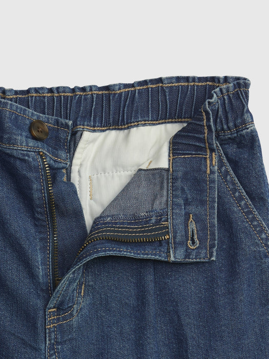 Kids High Rise Pleated Shorts