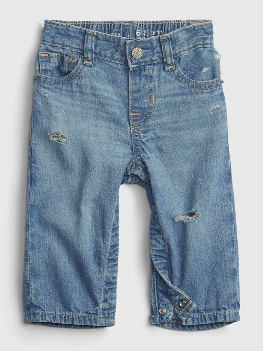 Baby 100% Organic '90s Loose Fit Jeans with Washwell