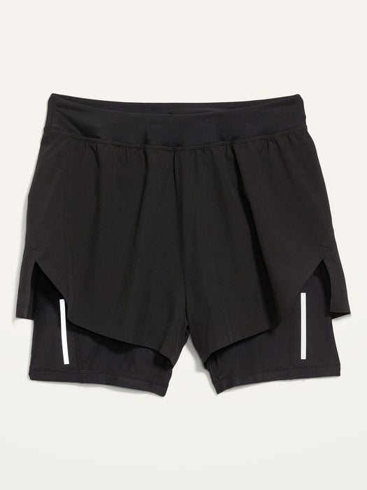 High-Waisted 2-in-1 StretchTech Run Shorts + Biker Shorts for Women -- 3-inch inseam