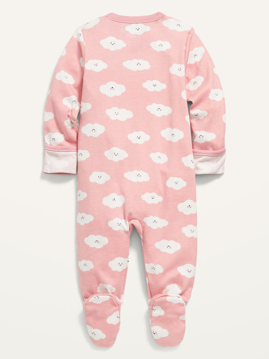 Unisex Printed Sleep & Play Footed One-Piece for Baby