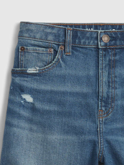 Teen Sky High Rise Denim Shorts