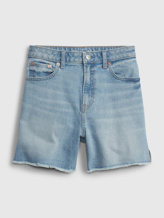 Teen Sky High Rise Denim Shorts with Washwell