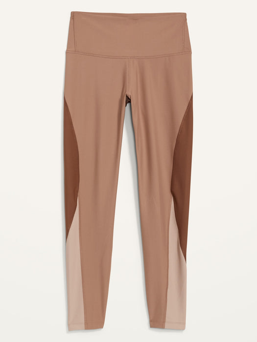 High-Waisted PowerSoft Color-Block 7/8-Length Compression Leggings for Women