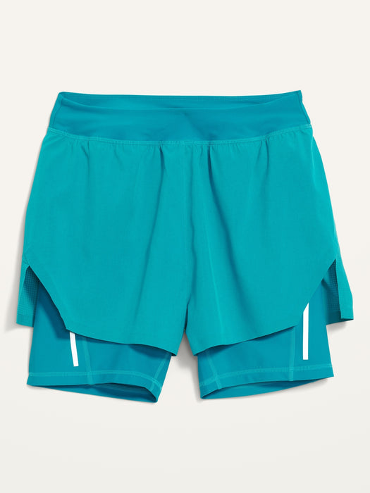 High-Waisted 2-in-1 StretchTech Run Shorts + Biker Shorts for Women -- 3-inch inseam