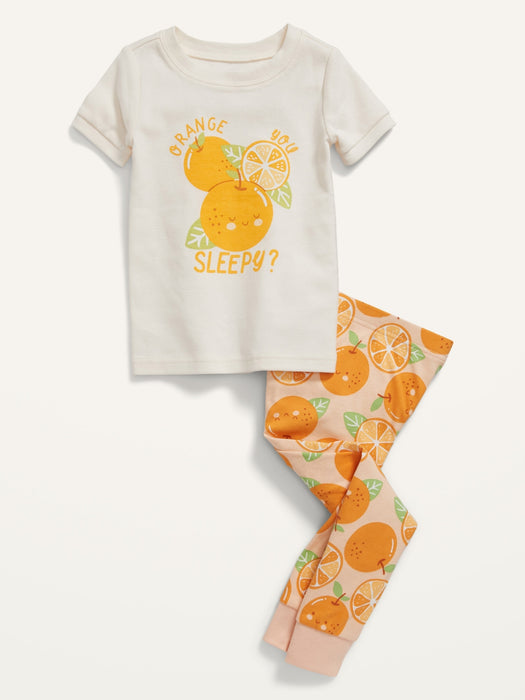 Unisex Printed Pajama Set for Toddler & Baby