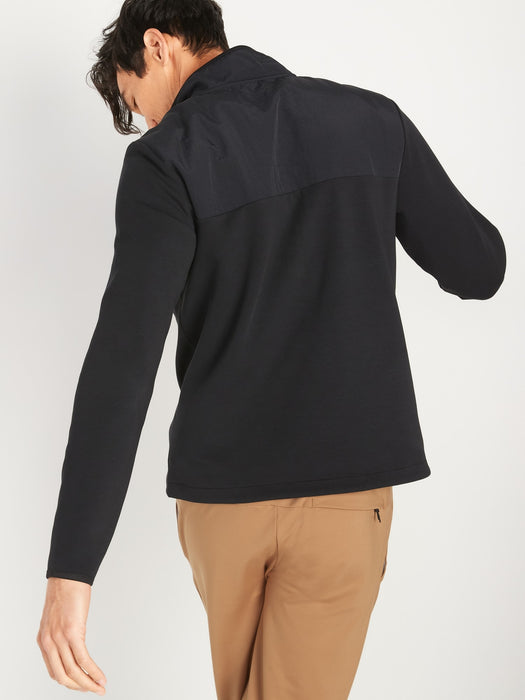 Dynamic Fleece Hybrid Half-Zip Mock-Neck Sweatshirt for Men