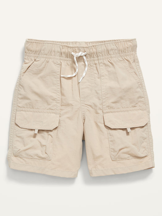 Functional-Drawstring Cargo Shorts for Toddler Boys