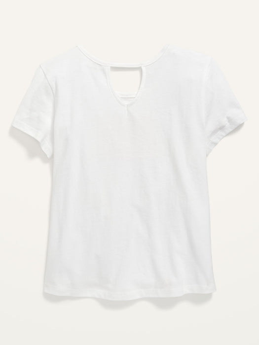 Cropped Slub-Knit Button-Front Cardigan Sweater for Girls