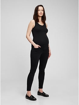 Schwangerschaftsjeans mit Stretchbund – supereng geschnitten
