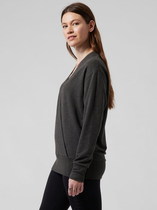 Purana V&#45Neck Wrap Sweatshirt