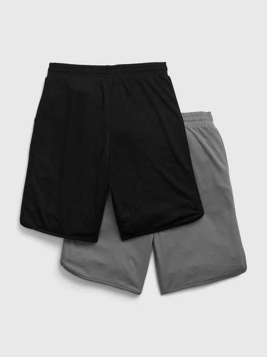 GapFit Kids Recycled Mesh Pull-On Shorts (2-Pack)