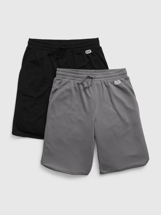 GapFit Kids Recycled Mesh Pull-On Shorts (2-Pack)
