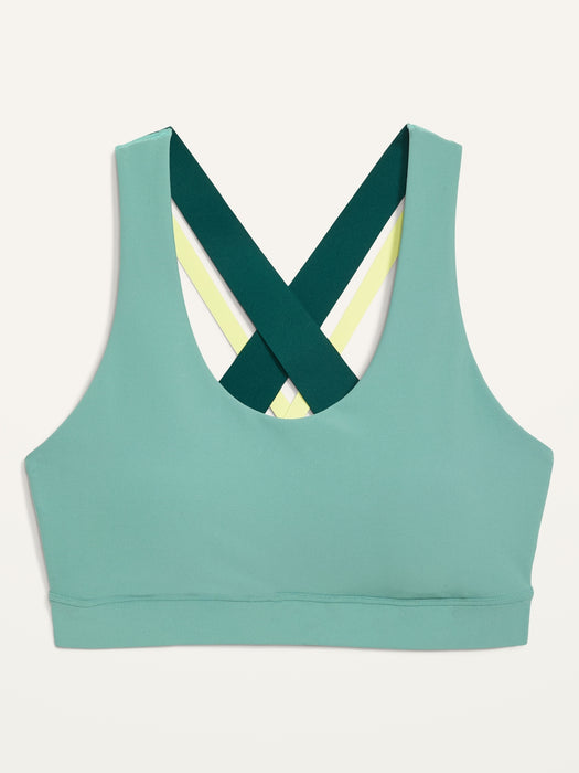 Medium Support PowerSoft Strappy Cross-Back Sports Bra for Women XS-XXL