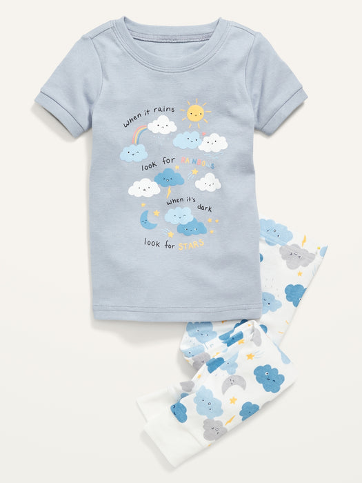 Unisex Printed Pajama Set for Toddler & Baby