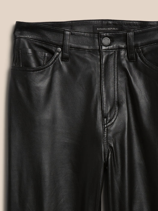 The Straight Leather Pant