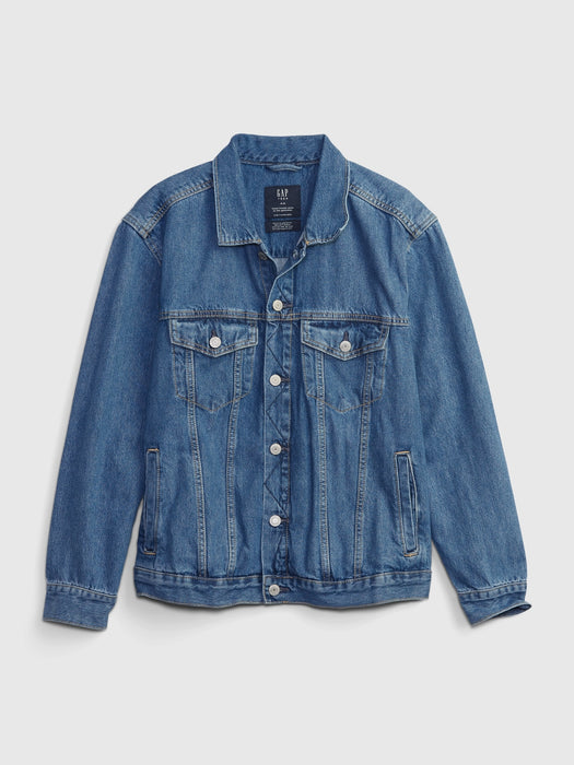 Teen Oversized Denim Jacket with Washwell