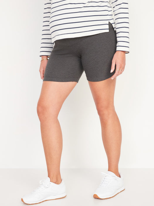 Maternity Full-Panel Biker Shorts -- 6-inch inseam