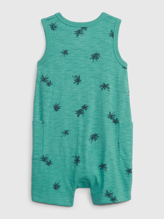 Baby Palm Print Tank Shorty One-Piece