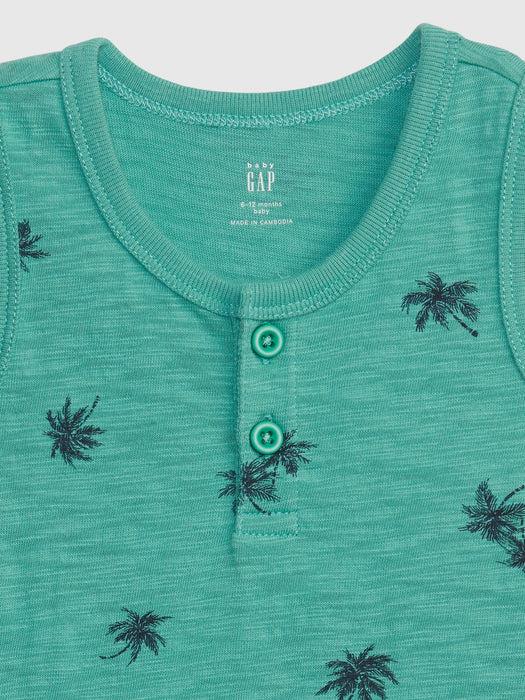 Baby Palm Print Tank Shorty One-Piece