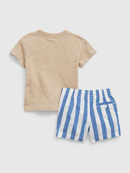 Baby Pocket T-Shirt & Shorts Outfit Set