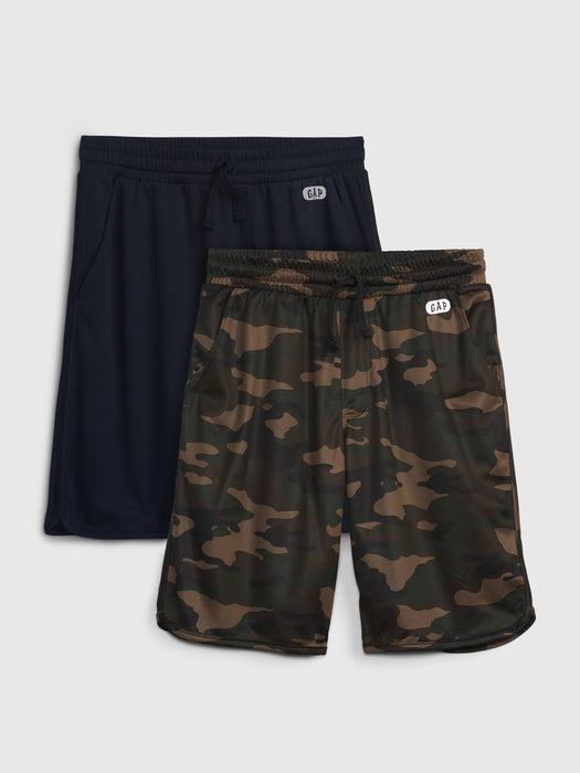 GapFit Kids Mesh Pull-On Shorts (2-Pack)