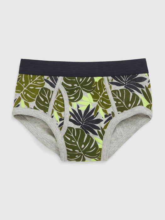 Kids 100% Organic Cotton Palm Print Briefs (4-Pack)