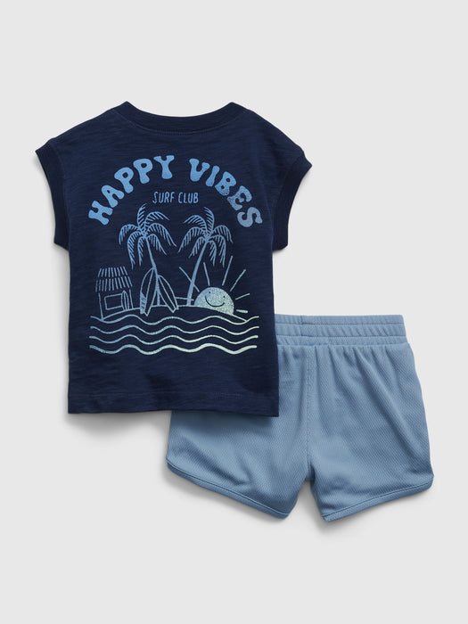 Baby Tank & Mesh Shorts Outfit Set