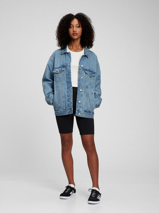 Teen Oversized Denim Jacket with Washwell