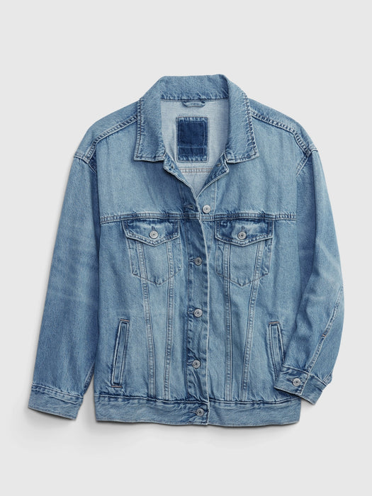 Teen Oversized Denim Jacket with Washwell