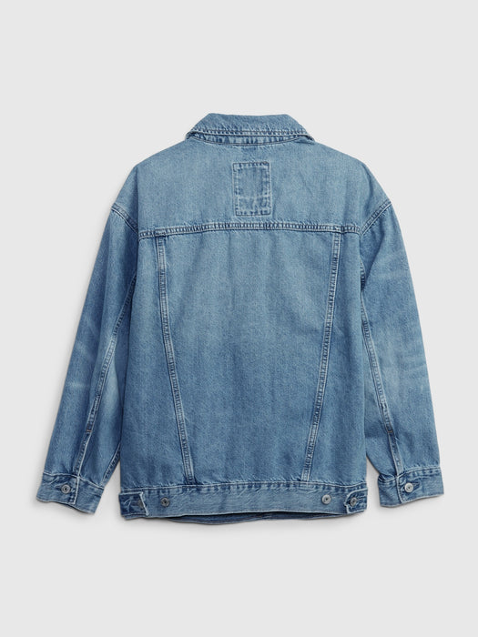 Teen Oversized Denim Jacket with Washwell