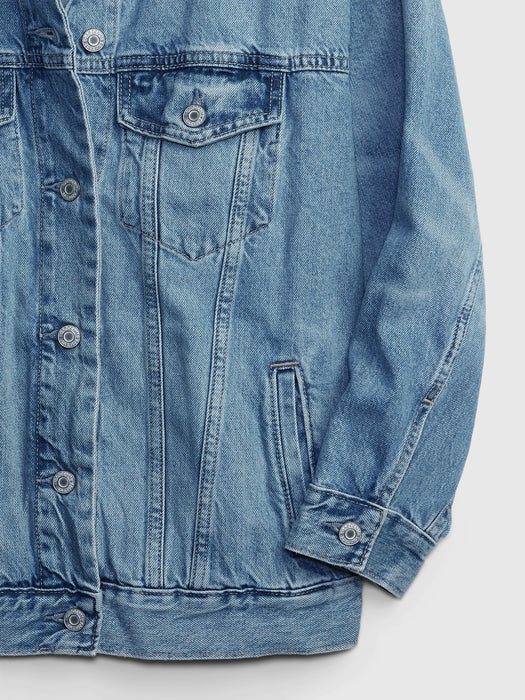 Teen Oversized Denim Jacket with Washwell