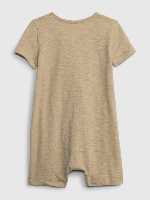 Baby 100% Organic Cotton Pocket Shorty One-Piece