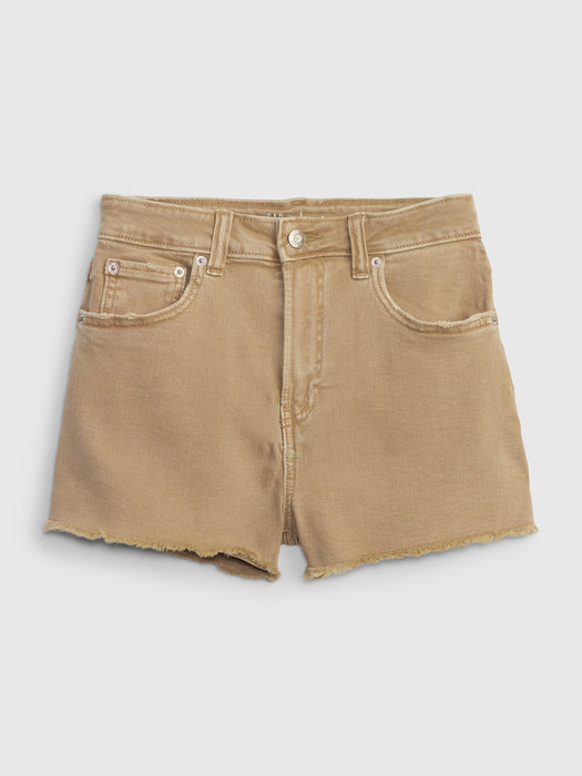 Teen Sky High Rise Khaki Shorts